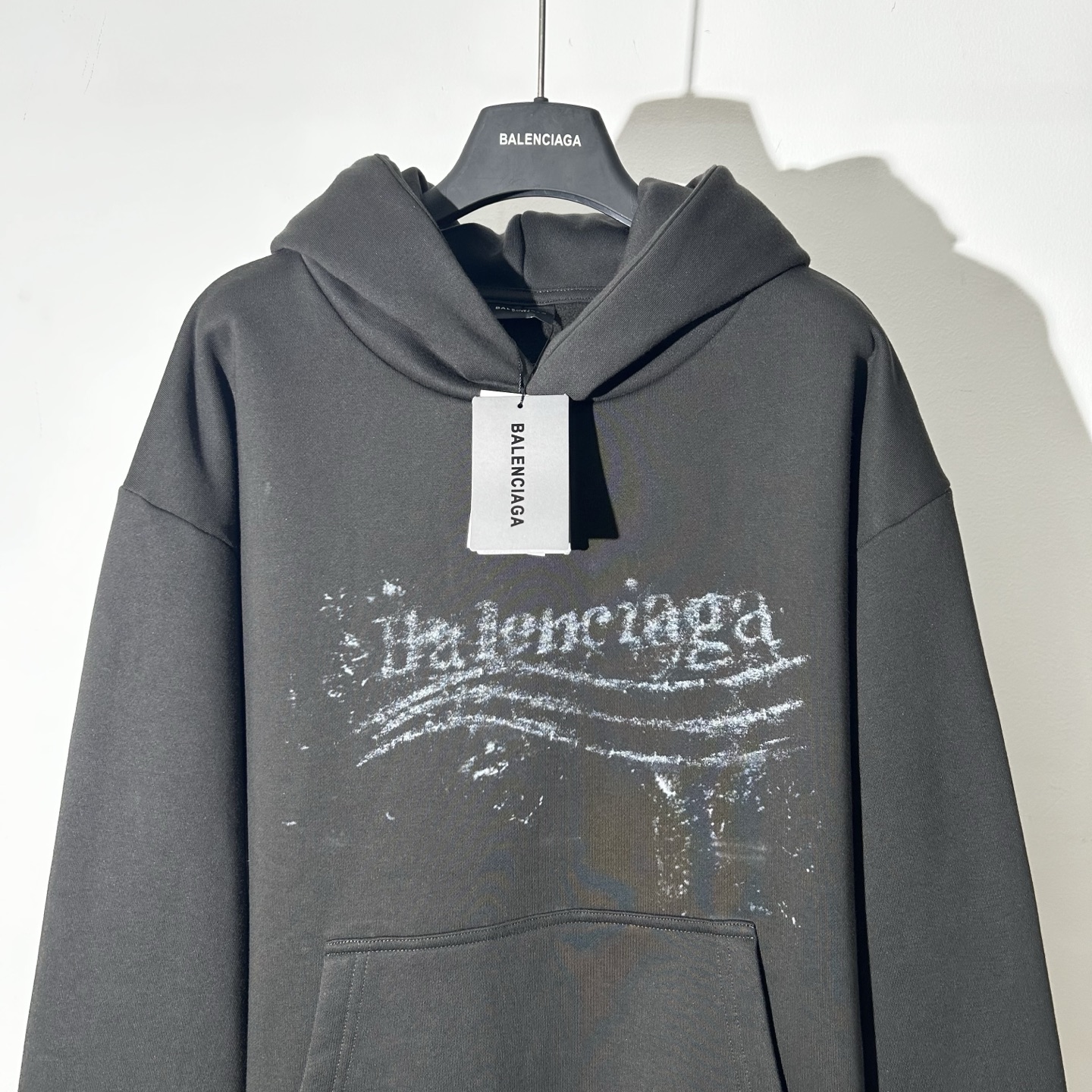 Balenciaga Distressed Logo Black Hoodie Pullover Sweatshirt | Size S-XL 3 i1758360211134 8838 0 1
