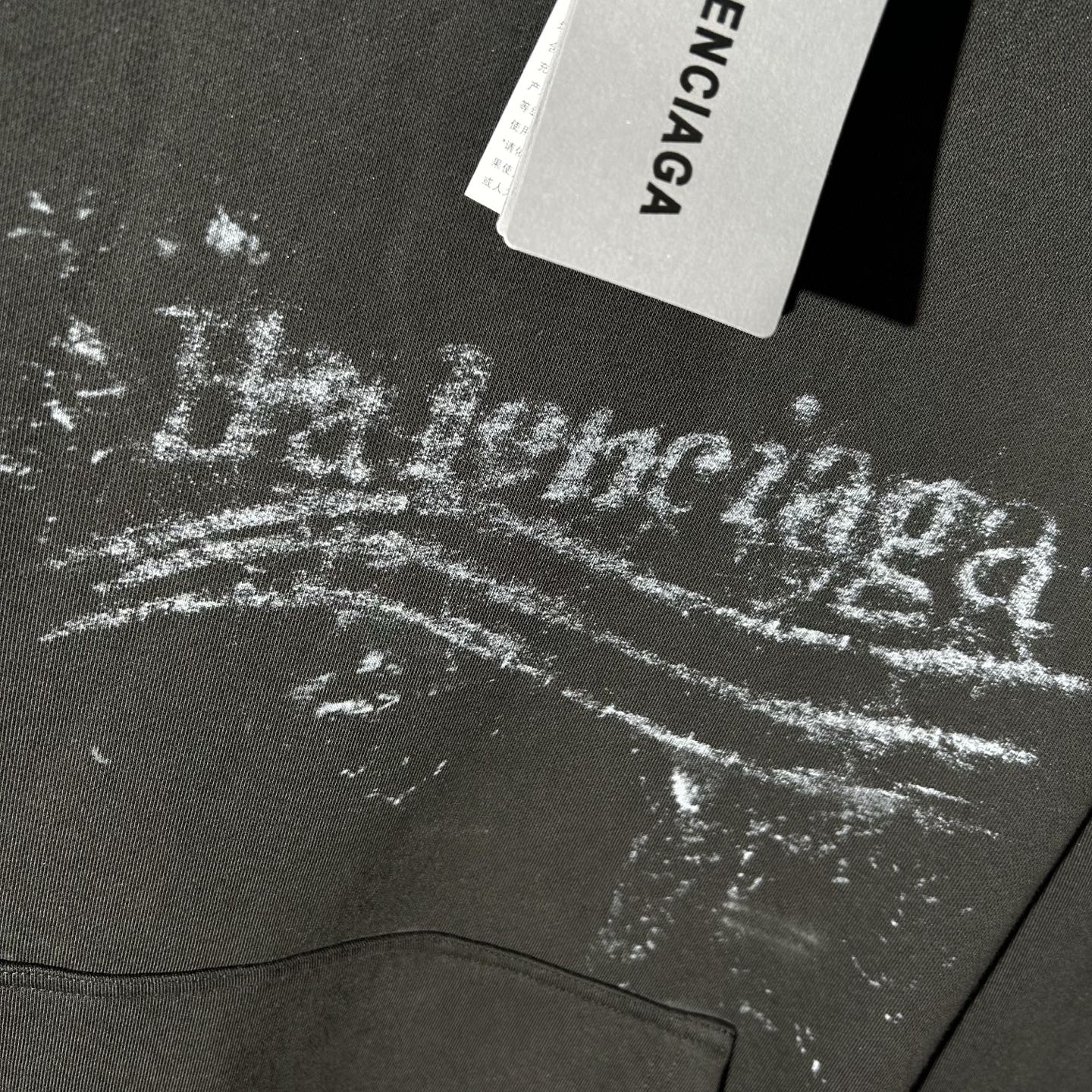 Balenciaga Distressed Logo Black Hoodie Pullover Sweatshirt | Size S-XL 11 i1758360211807 2279 0 9