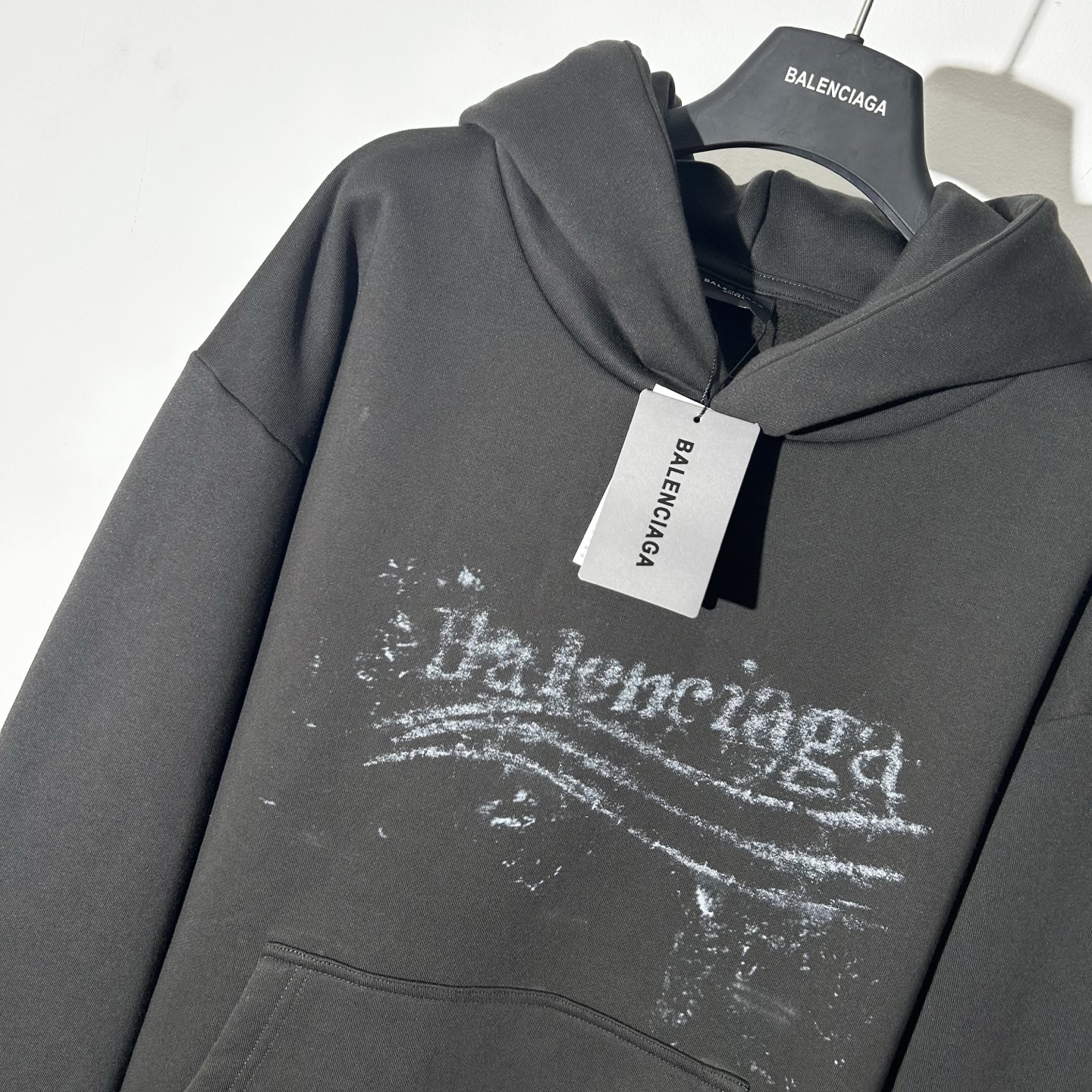 Balenciaga Distressed Logo Black Hoodie Pullover Sweatshirt | Size S-XL 6 i1758360211927 3915 0 4