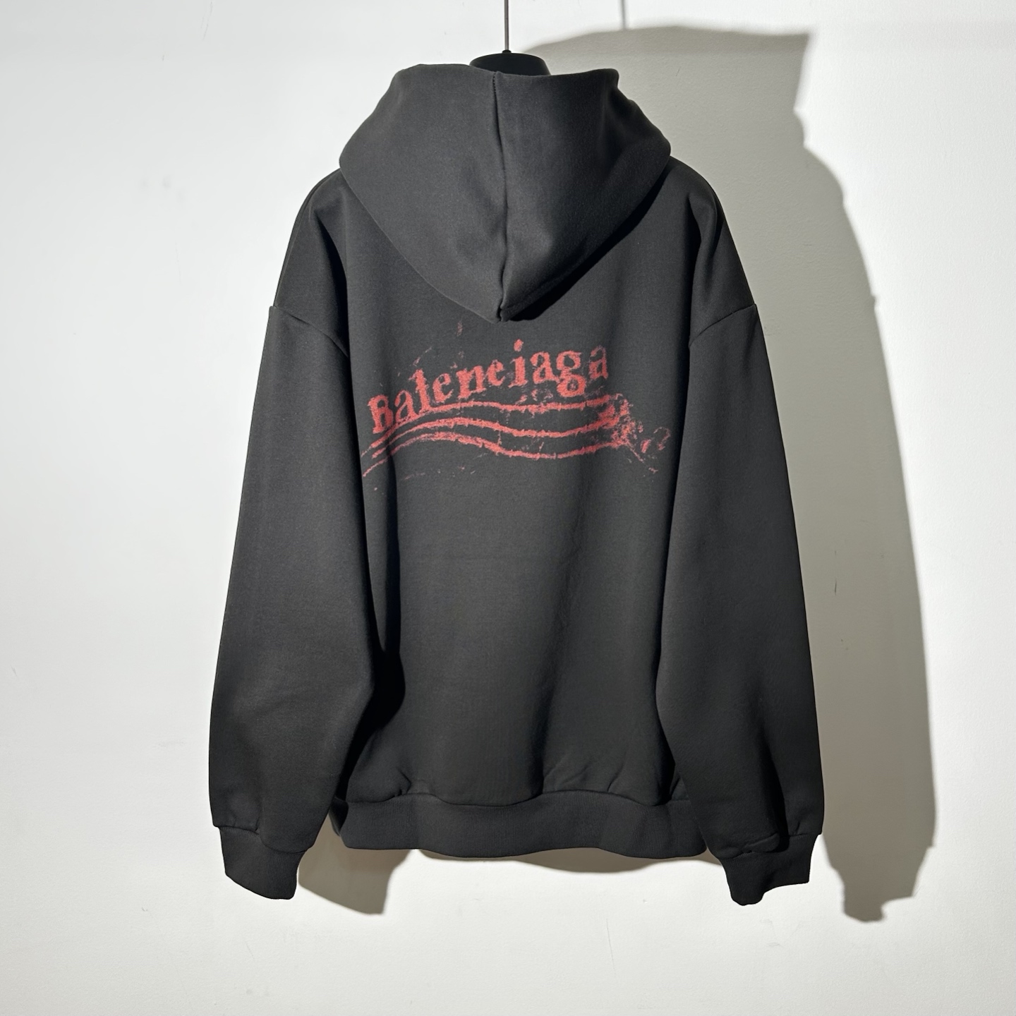 Balenciaga Distressed Logo Black Hoodie Pullover Sweatshirt | Size S-XL 4 i1758360211970 5170 0 2