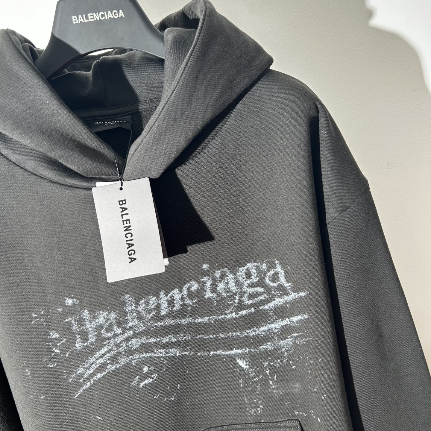 Balenciaga Distressed Logo Black Hoodie Pullover Sweatshirt | Size S-XL 9 i1758360211988 5344 0 7