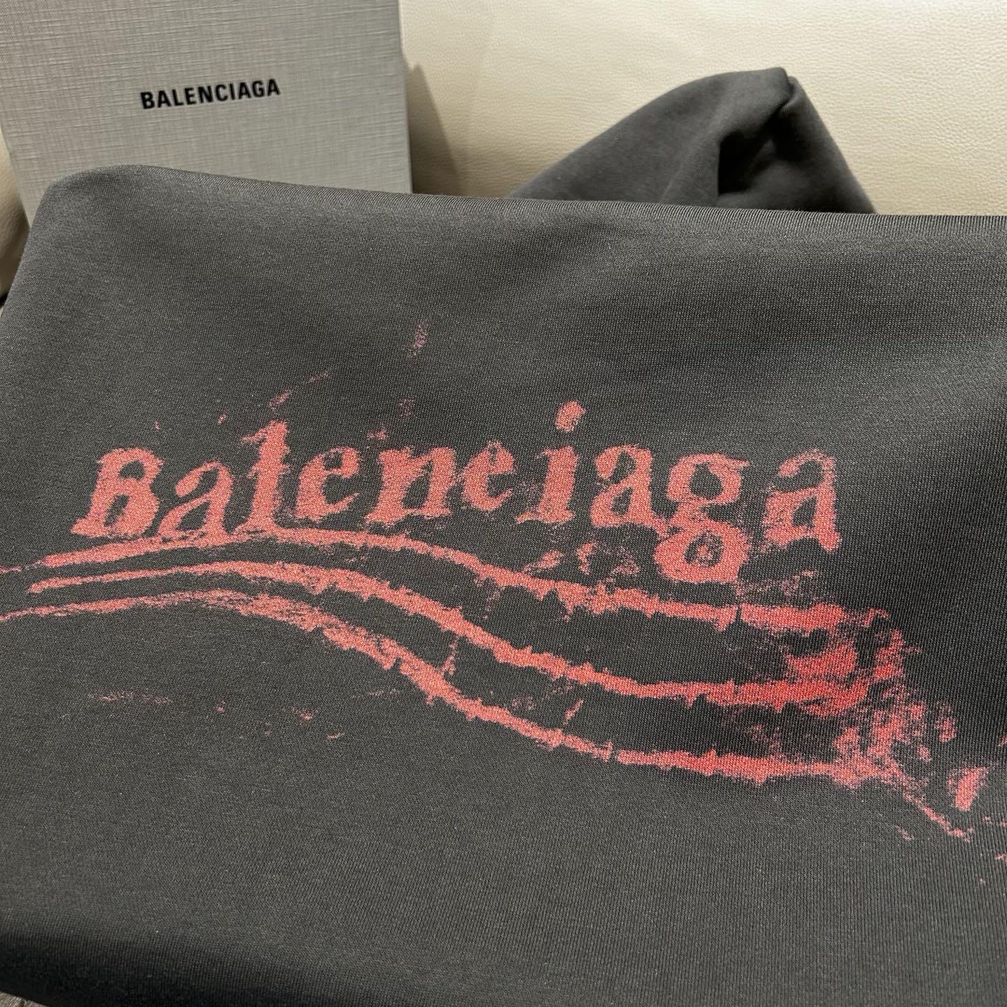 Balenciaga Distressed Logo Cotton Blend Hoodie - Stylish Comfort, S-XL 9 i1758360840729 5592 0 7