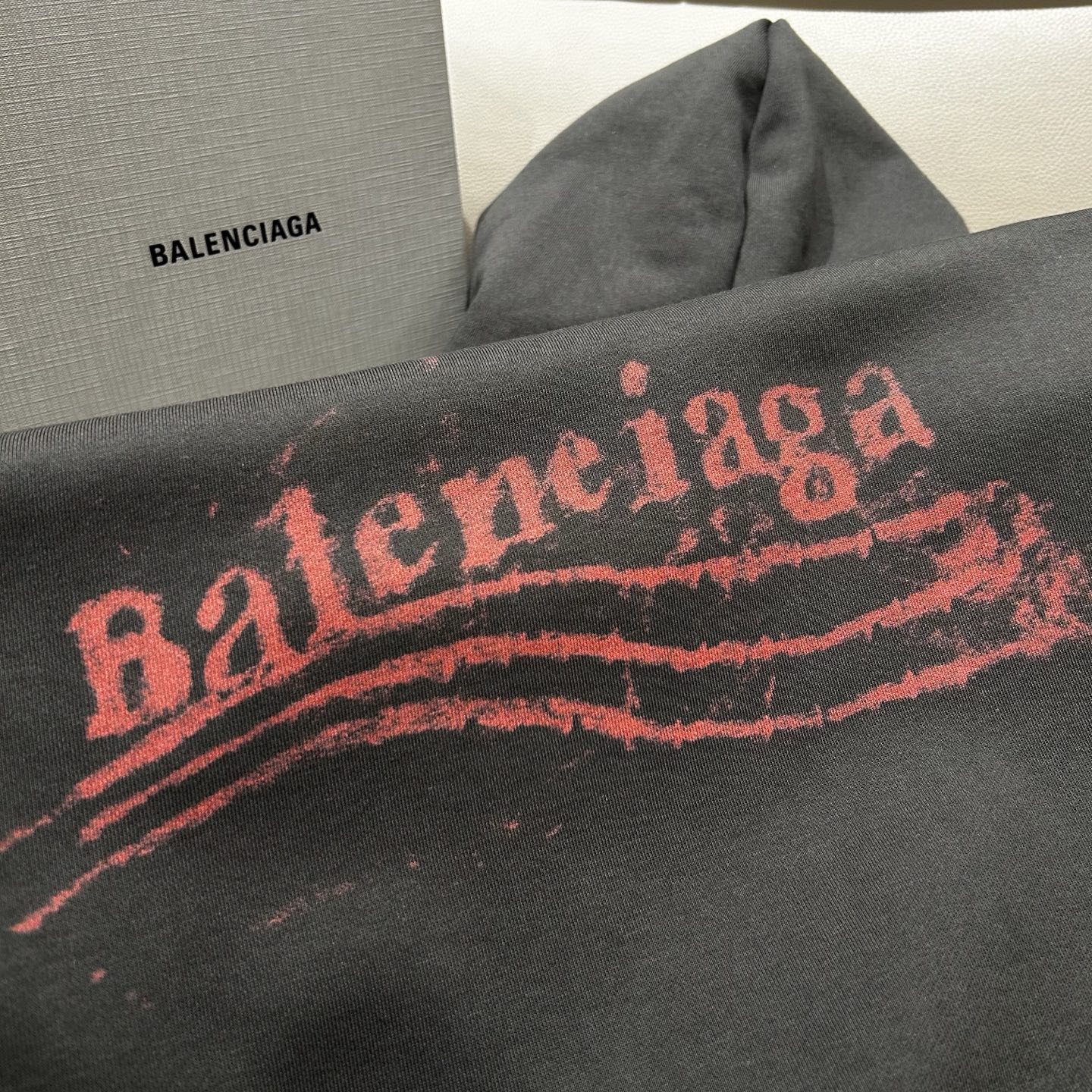 Balenciaga Distressed Logo Cotton Blend Hoodie - Stylish Comfort, S-XL 10 i1758360840873 9814 0 8