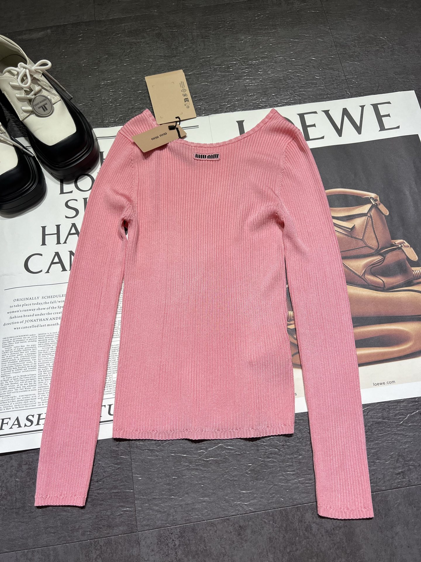 Miu Miu Pink Knit Top - Resort Collection, Soft Texture, Slim Fit 3 i1761037336646 585 0 1