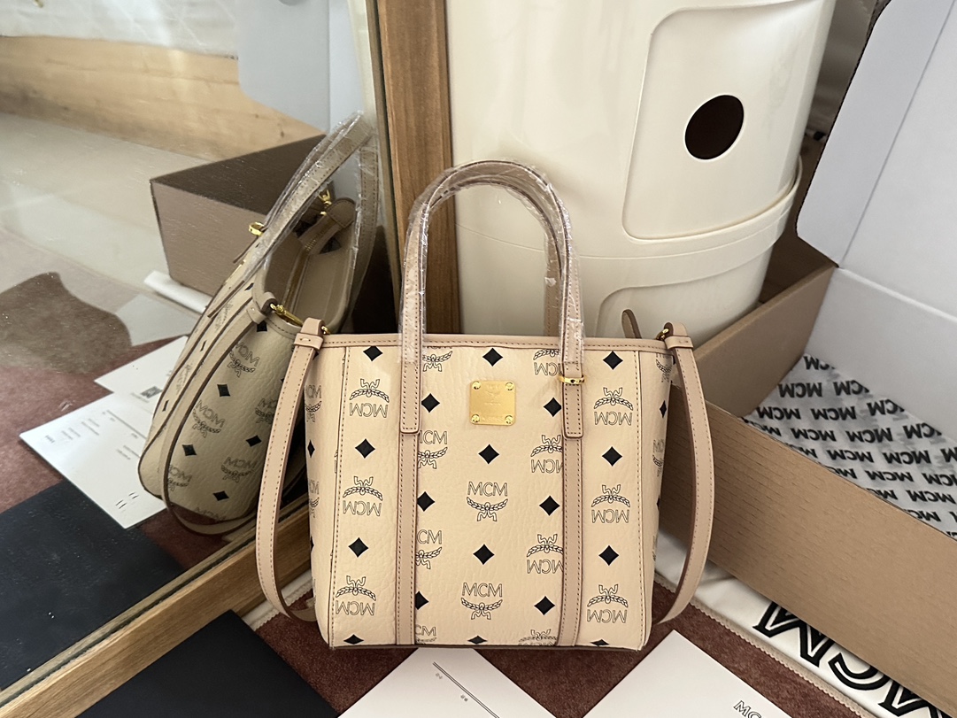 MCM MCM mini菜篮子AREN VISETOS拉链购物袋