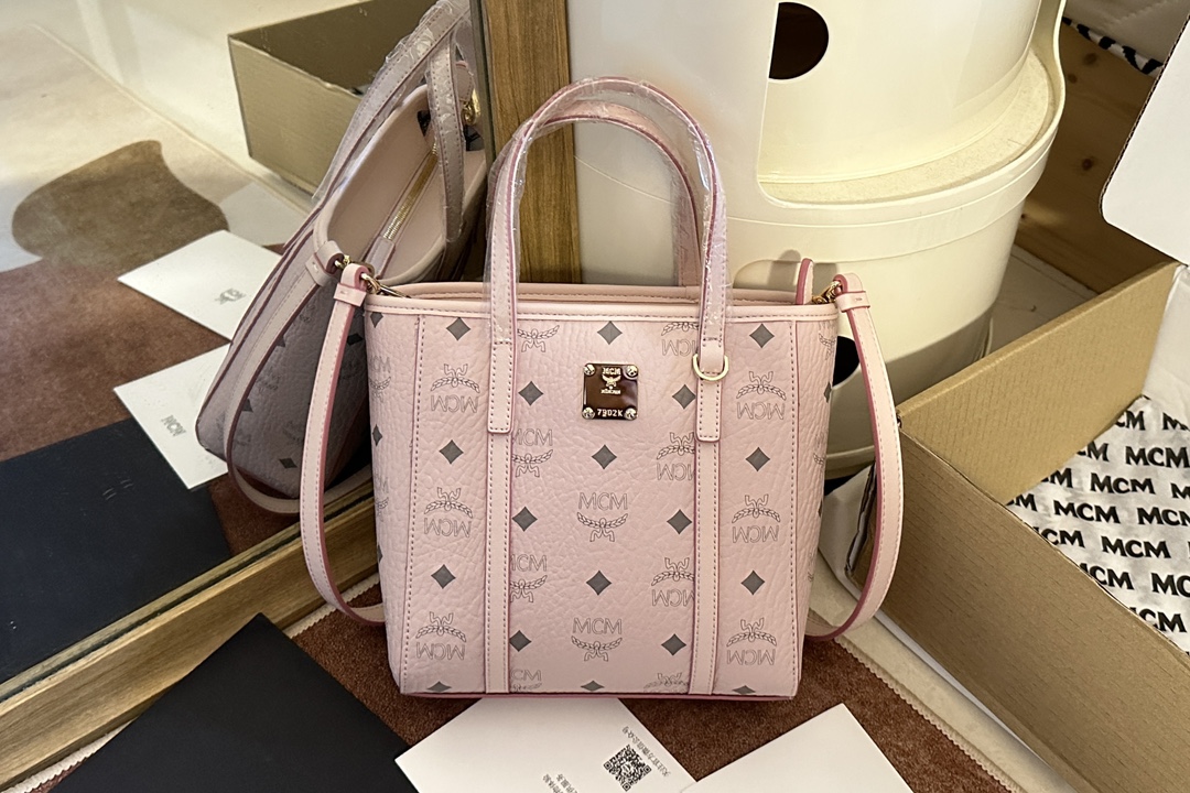 MCM MCM mini菜篮子AREN VISETOS拉链购物袋