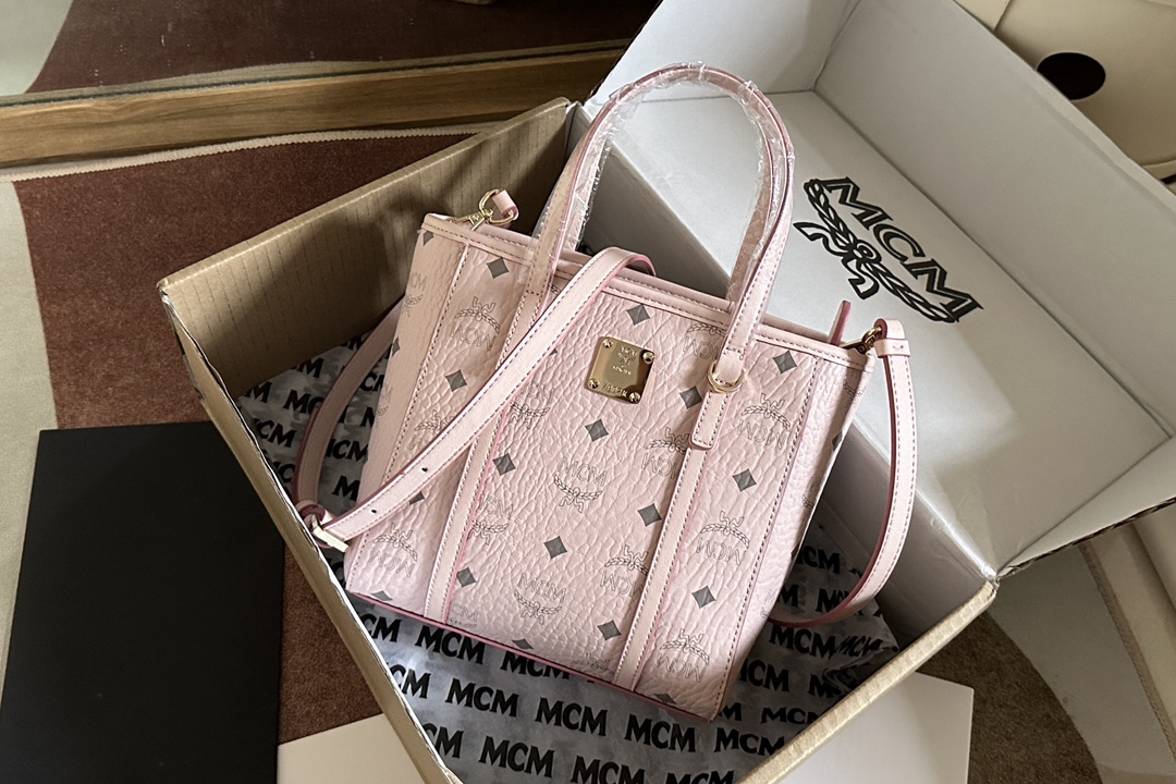 MCM MCM mini菜篮子AREN VISETOS拉链购物袋