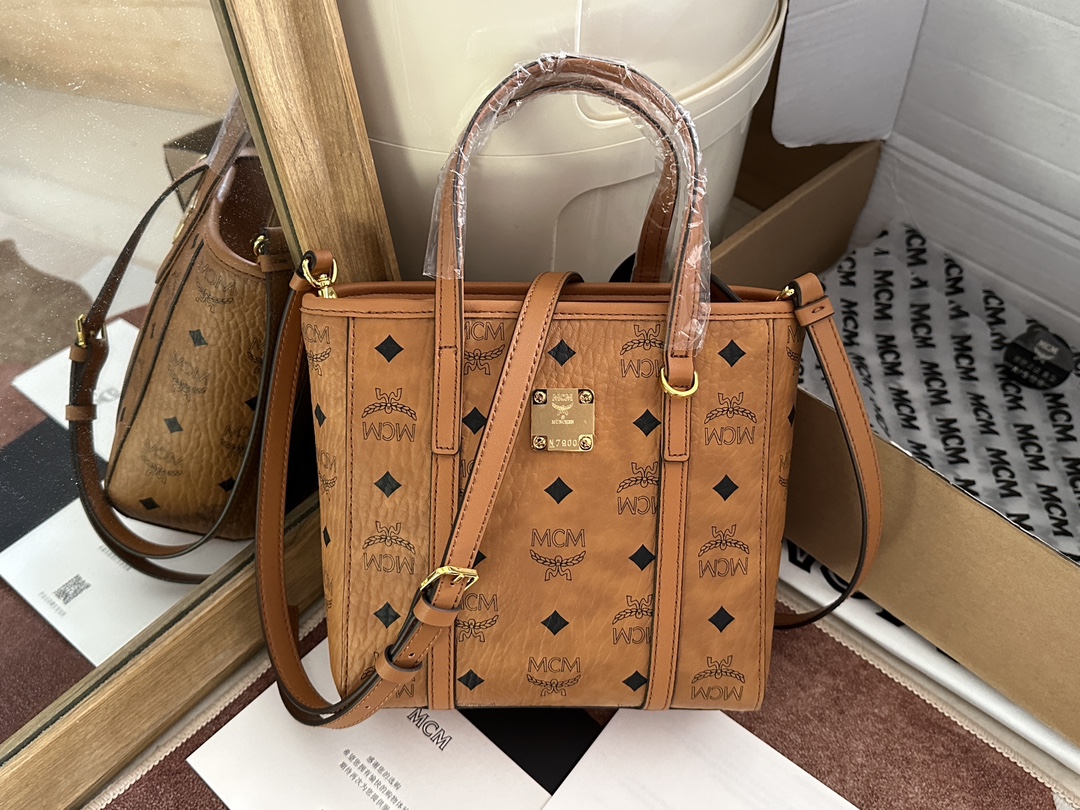 MCM MCM mini菜篮子AREN VISETOS拉链购物袋