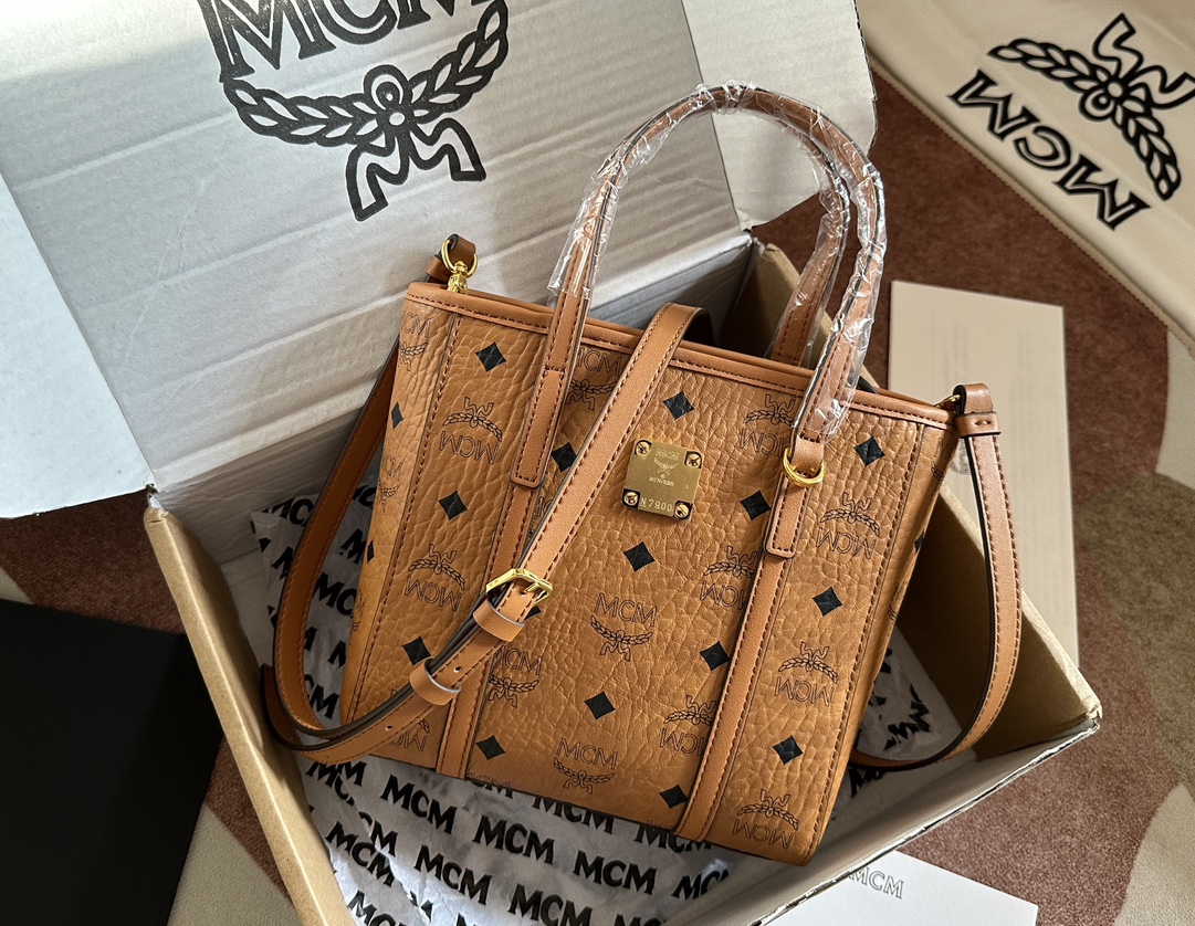 MCM MCM mini菜篮子AREN VISETOS拉链购物袋