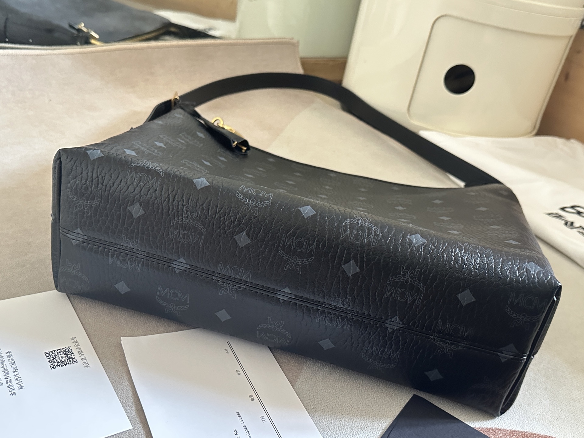 MCM ‍ MCM ‍ 牛角包Aren Visetos Hobo肩背包