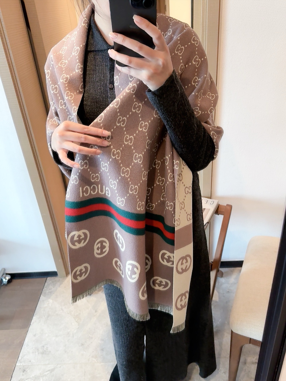 Gucci Scarf Best Replica Quality
 Wool Fall/Winter Collection Fashion