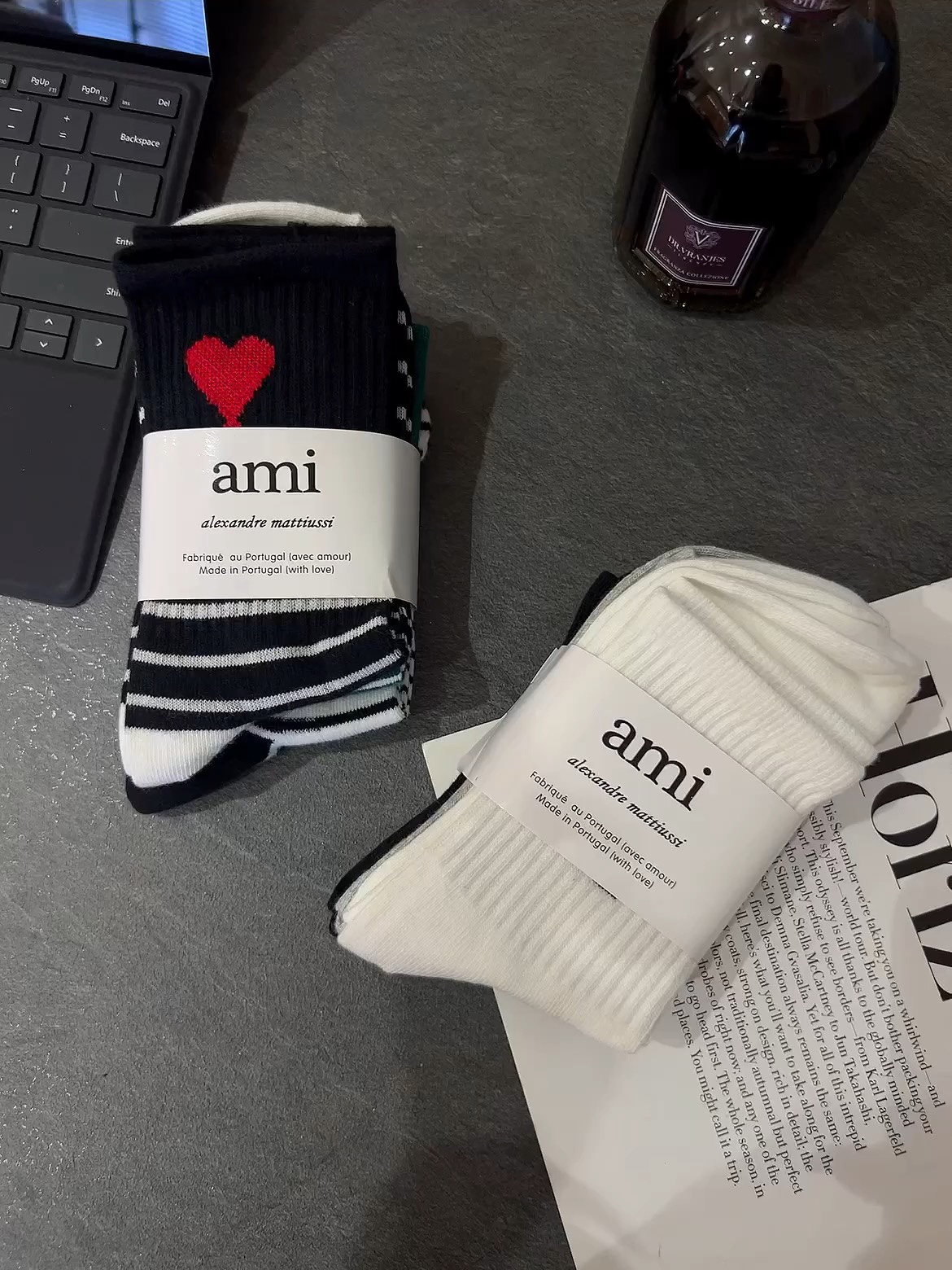 AMI Knitted Mid-Calf Socks - Comprehensive