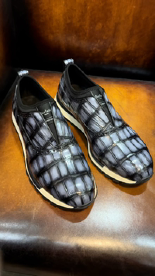 Exotic Crocodile Leather Slip-On Sneakers,Italian Craftsmanship,Comfortable Fit 1 Exotic Crocodile Leather Slip-On Sneakers,Italian Craftsmanship,Comfortable Fit