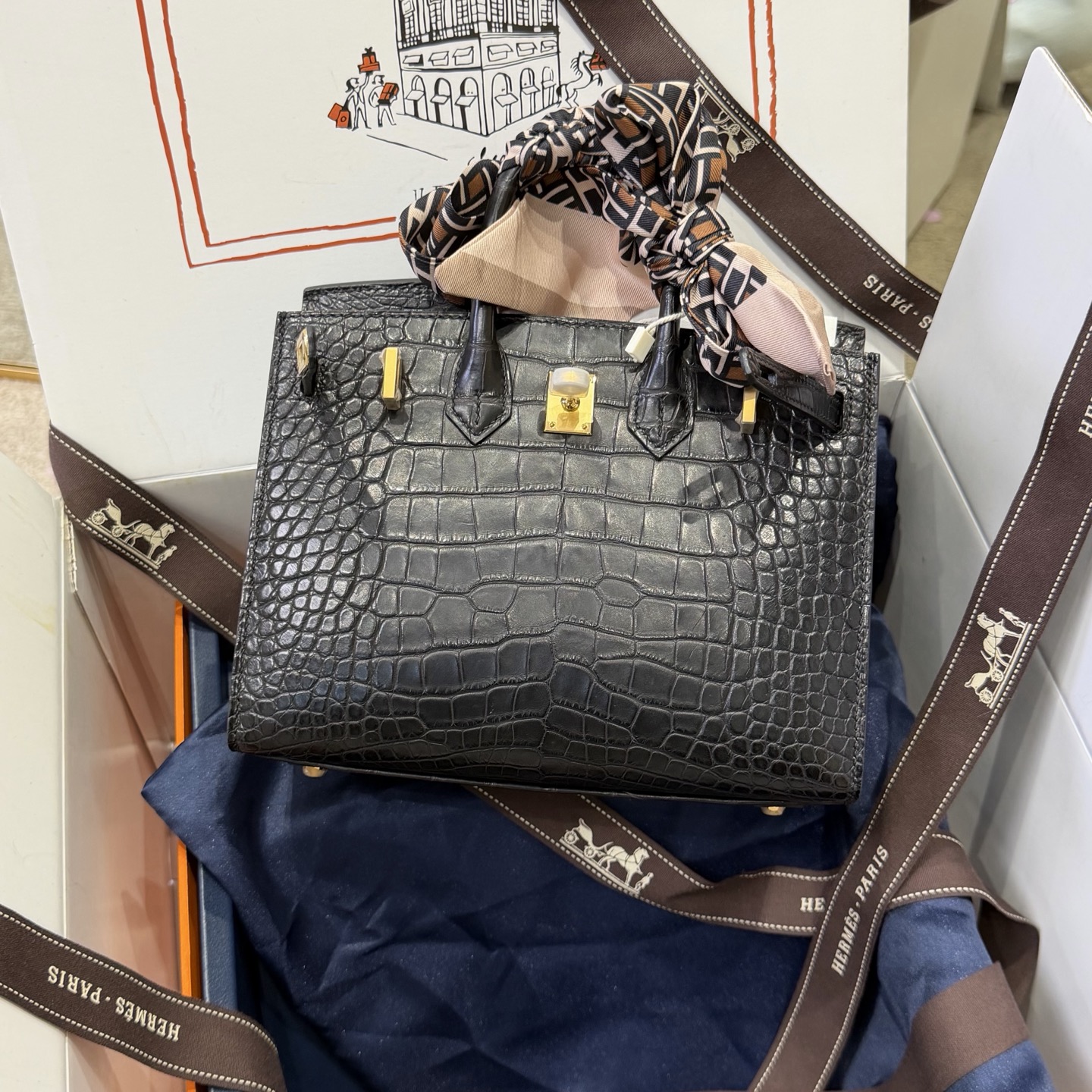 Hermes Birkin 20 Black Gray 20 top handle everyday