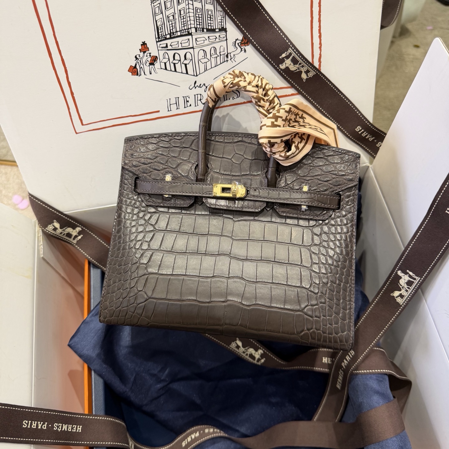 Hermes Birkin 20 Black Gray 20 top handle everyday
