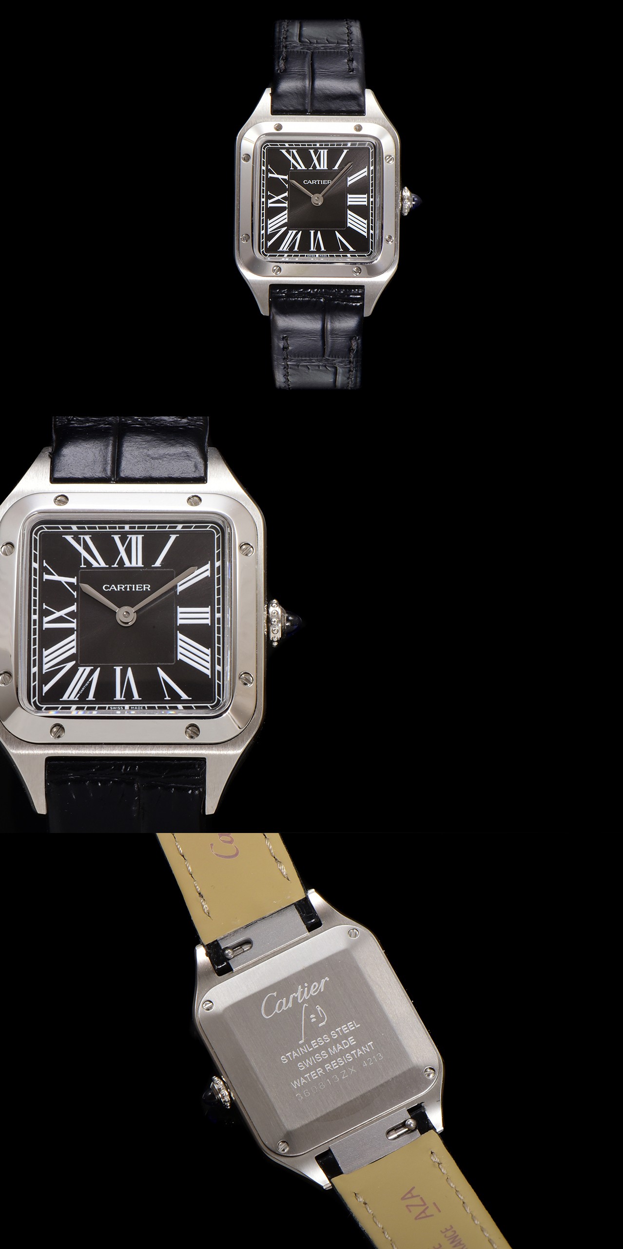Cartier Santos-Dumont Watch: Swiss Quartz Movement, Leather Band, Sapphire Crystal 1 a1724520461657 4121