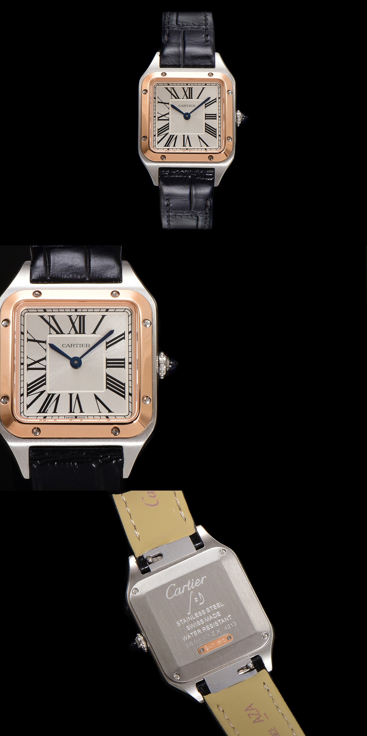 Cartier Santos Dumont Two-Tone Quartz Watch with Leather Band 1 a1724520508942 2562