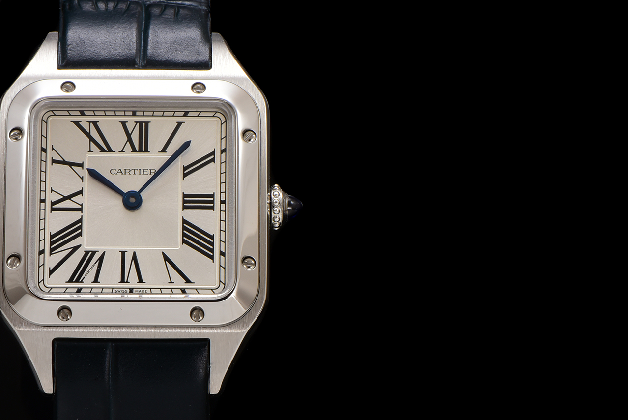 Cartier Santos Dumont Silver Dial Leather Strap Ladies Watch, Elegant & Classic 5 a1724520960661 1138