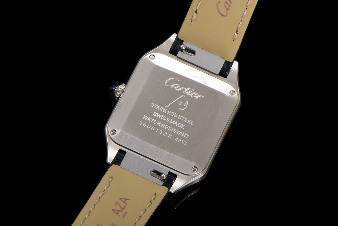 Cartier Santos Dumont Silver Dial Leather Strap Ladies Watch, Elegant & Classic 9 a1724520962439 3087