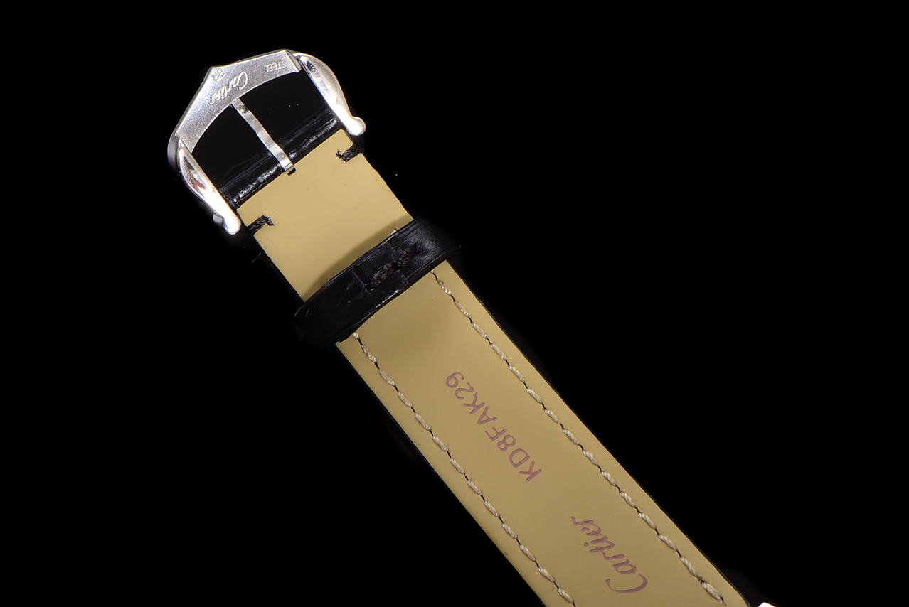 Cartier Santos Dumont Watch, Leather Strap, Silver Dial, Blue Gemstone 8 a1724521131509 8441