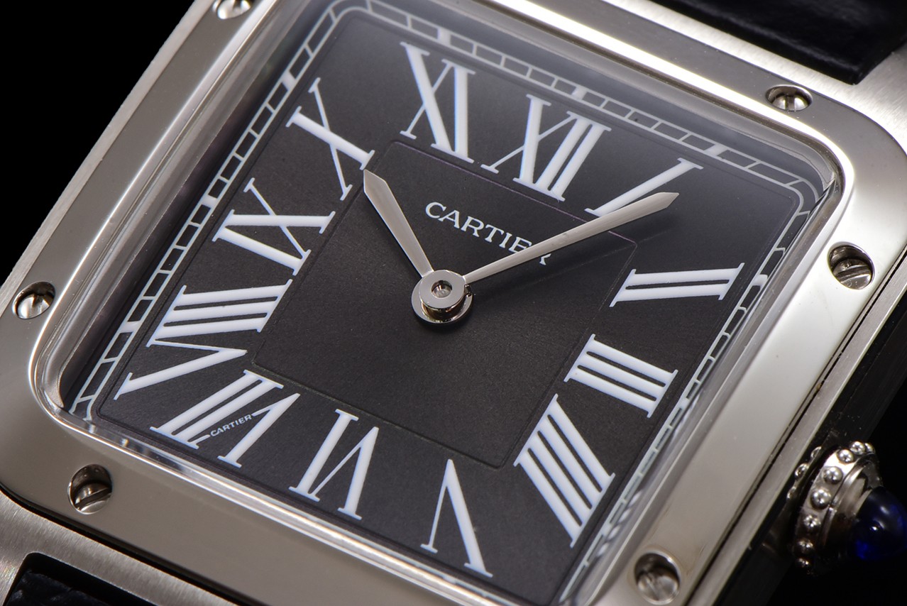 Cartier Santos Dumont Silver Dial Black Leather Strap Unisex Watch 4 a1724521153910 1208