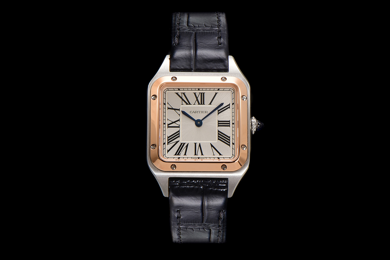 Cartier Santos Dumont Swiss Quartz Watch, Silver Dial, Leather Strap 1 a1724521205542 5735