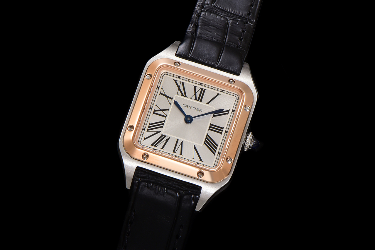 Cartier Santos Dumont Swiss Quartz Watch, Silver Dial, Leather Strap 3 a1724521205546 3185