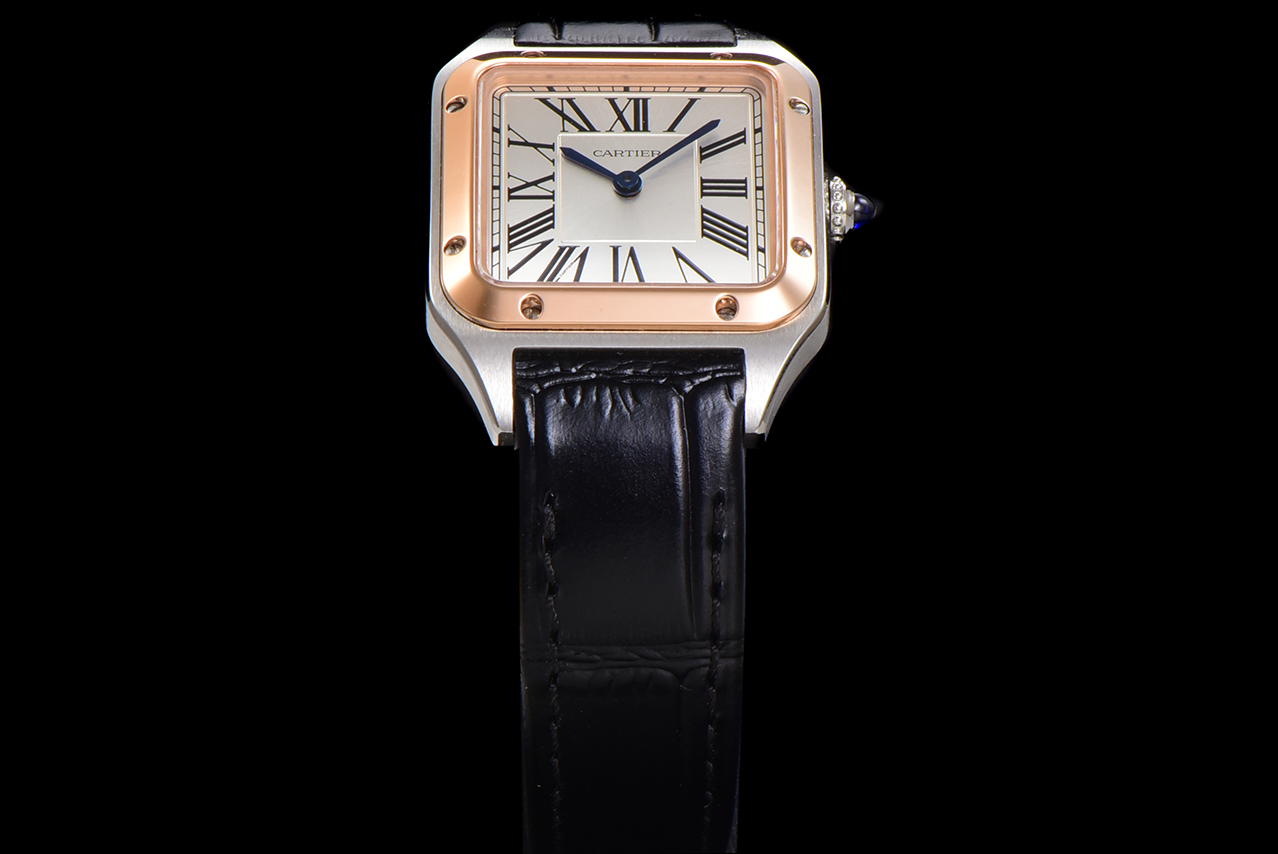 Cartier Santos Dumont Watch, Leather Band, Swiss Quartz Movement, Silver Dial 2 a1724521261477 4203