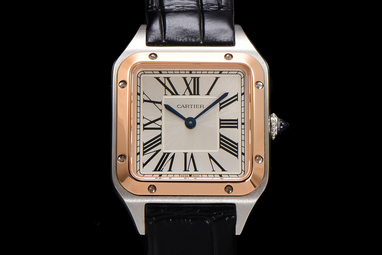 Cartier Santos Dumont Watch, Leather Band, Swiss Quartz Movement, Silver Dial 1 a1724521261482 1812