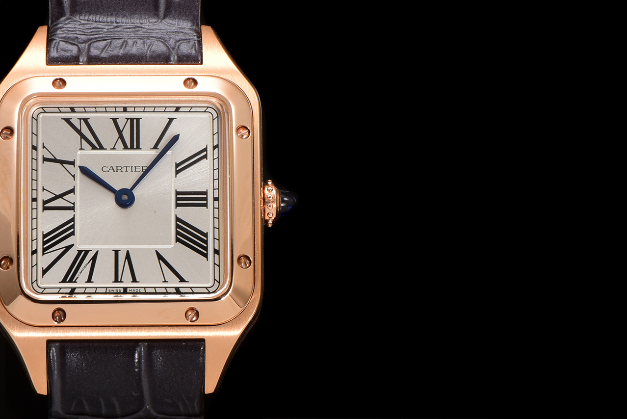 Cartier Santos Dumont Rose Gold Leather Strap Watch, Swiss Quartz Movement 4 a1724521302405 7032