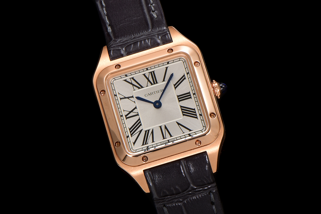 Cartier Santos Dumont Rose Gold Leather Strap Watch, Swiss Quartz Movement 2 a1724521302435 2033
