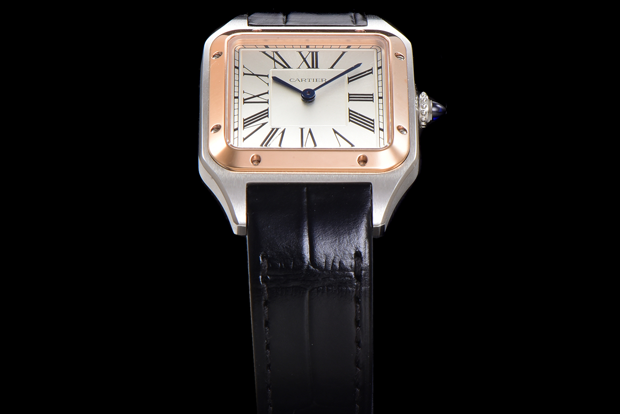 Cartier Santos Dumont Two-Tone Quartz Watch with Leather Band 2 a1724521972296 0100