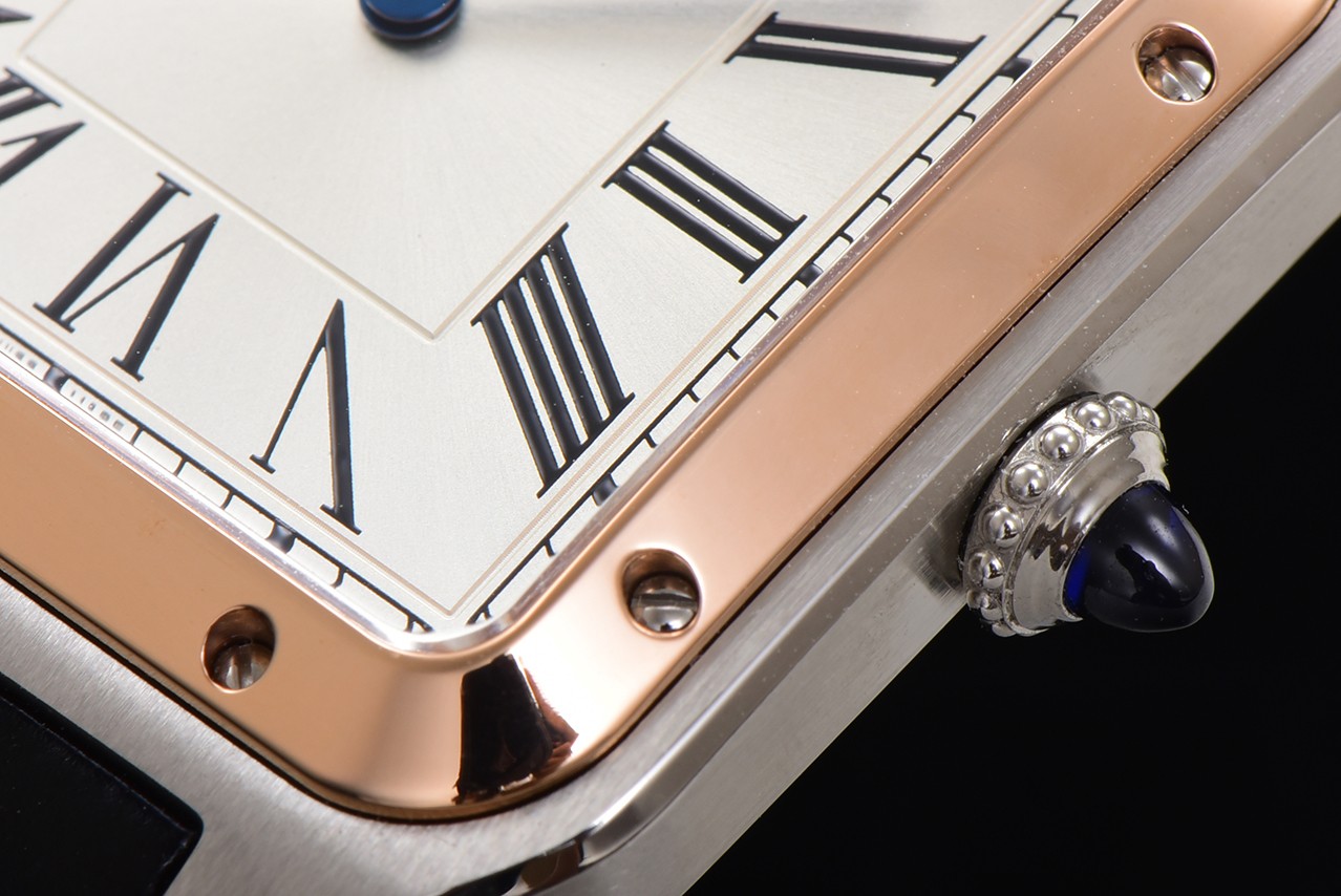 Cartier Santos Dumont Two-Tone Quartz Watch with Leather Band 4 a1724521972729 8710