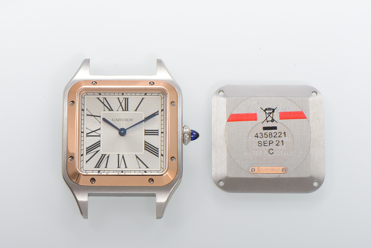 Cartier Santos-Dumont Watch, Leather Strap, and Sapphire Crystal - Silver/Gold 3 a1724522990155 5532