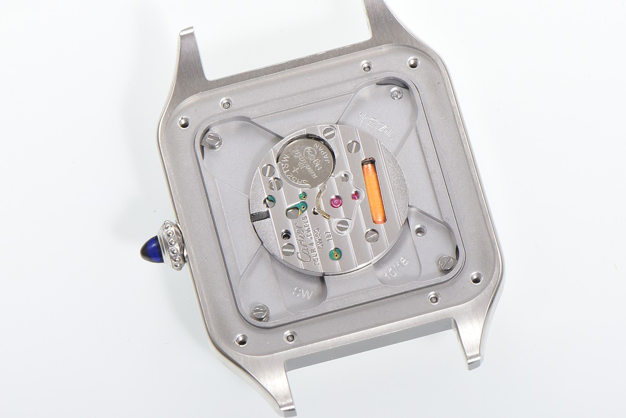 Cartier Santos-Dumont Watch, Leather Strap, and Sapphire Crystal - Silver/Gold 8 a1724522992734 7486