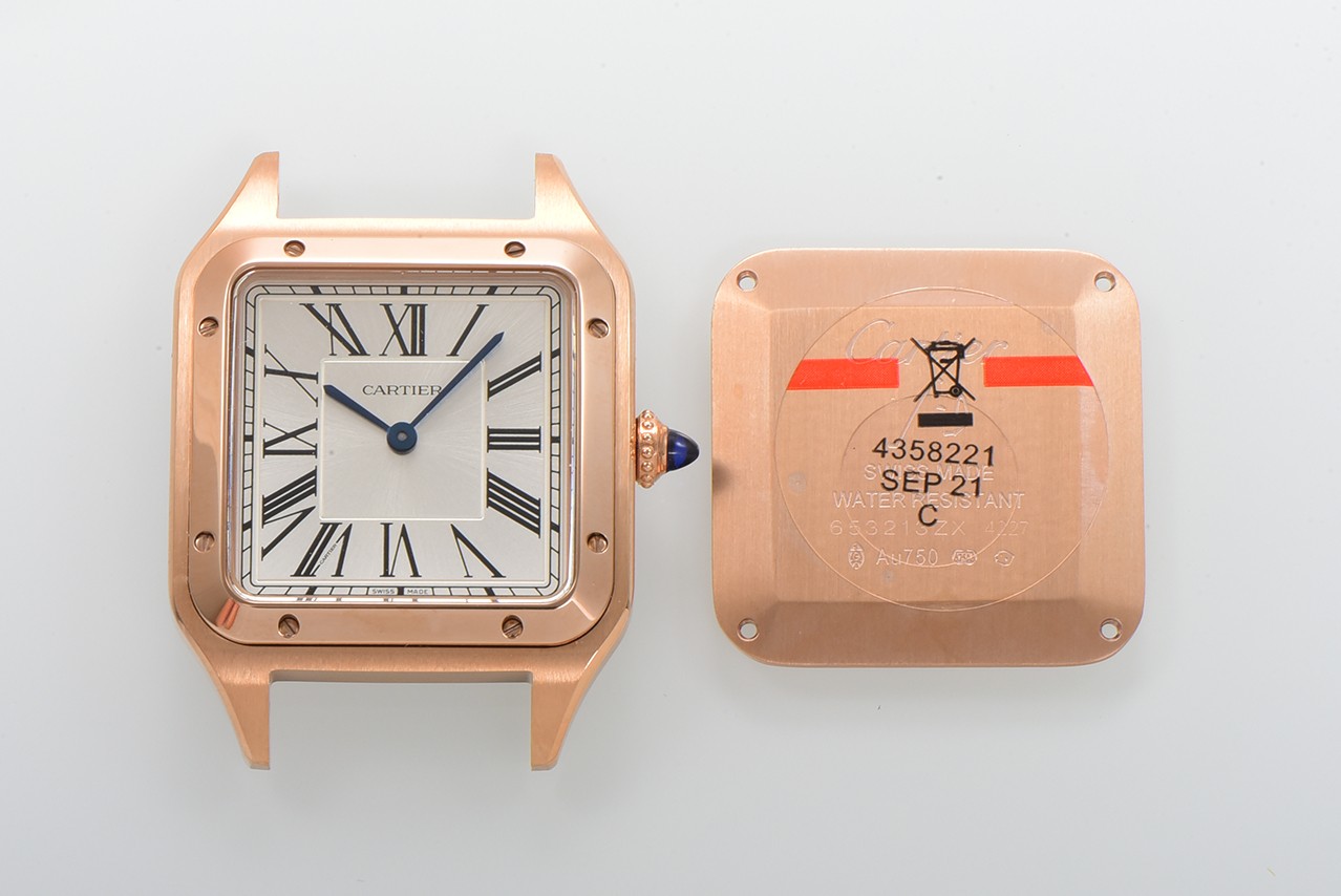 Cartier Santos Dumont Rose Gold Case Leather Band Quartz Movement Watch 3 a1724523092514 0883