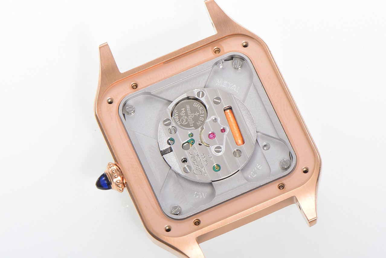 Cartier Santos Dumont Rose Gold Case Leather Band Quartz Movement Watch 6 a1724523092565 1343