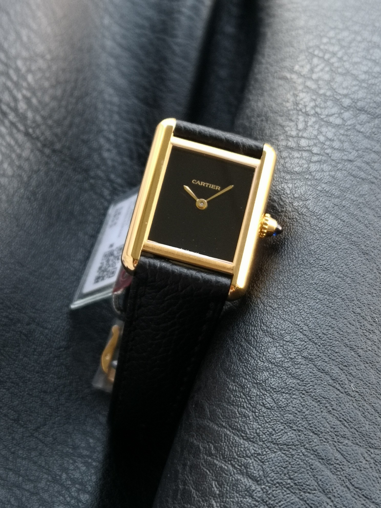 Tank Louis Watch,Black Leather Strap, Gold Case, 25.5mm, Refined Design 4 a1730976617562 4424