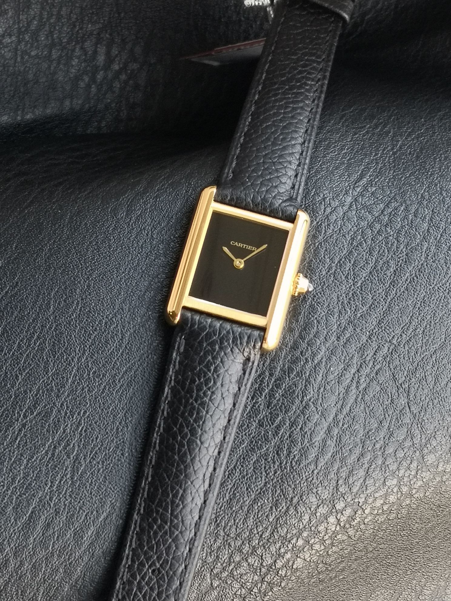 Tank Louis Watch,Black Leather Strap, Gold Case, 25.5mm, Refined Design 3 a1730976618129 5514