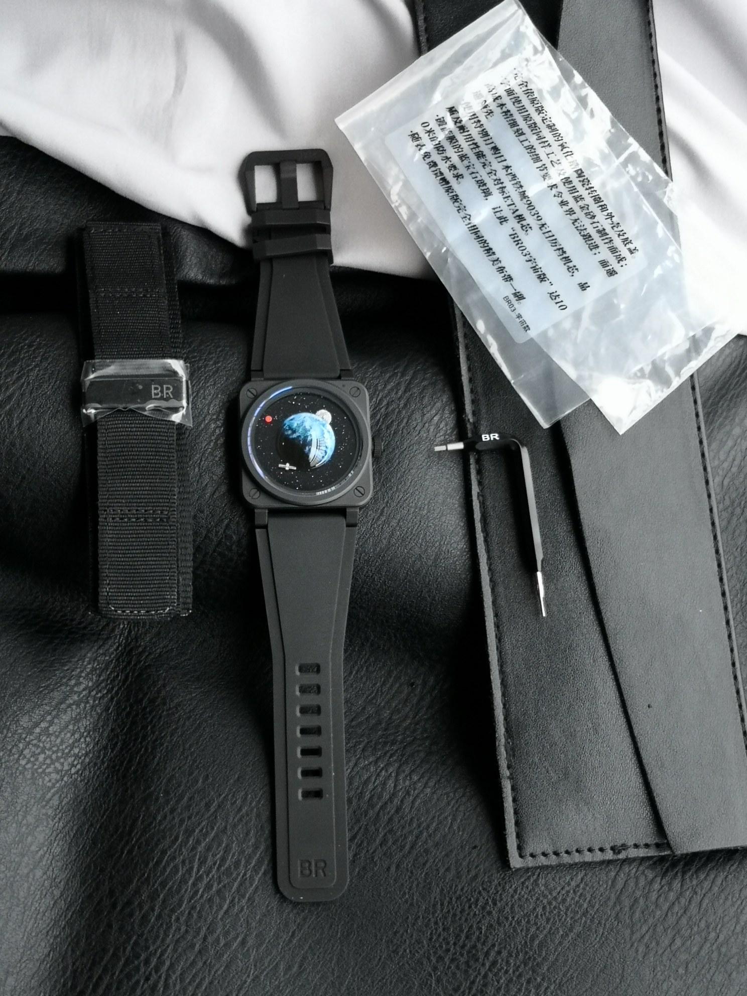 NO:553265,[Space Punk, Bell & Ross BR-03 ASTRO] BE Universe Edition, super new style, super quality, all details are 99.9 the same, interchangeable. Zero Flaws M+ is landing →,19860909[太空朋克,柏莱士BR-03 ASTRO] BE宇宙版 超級新款·品質超級 所有細節99.9相同·互換．零破綻 M+重磅登陆中→,,Watch