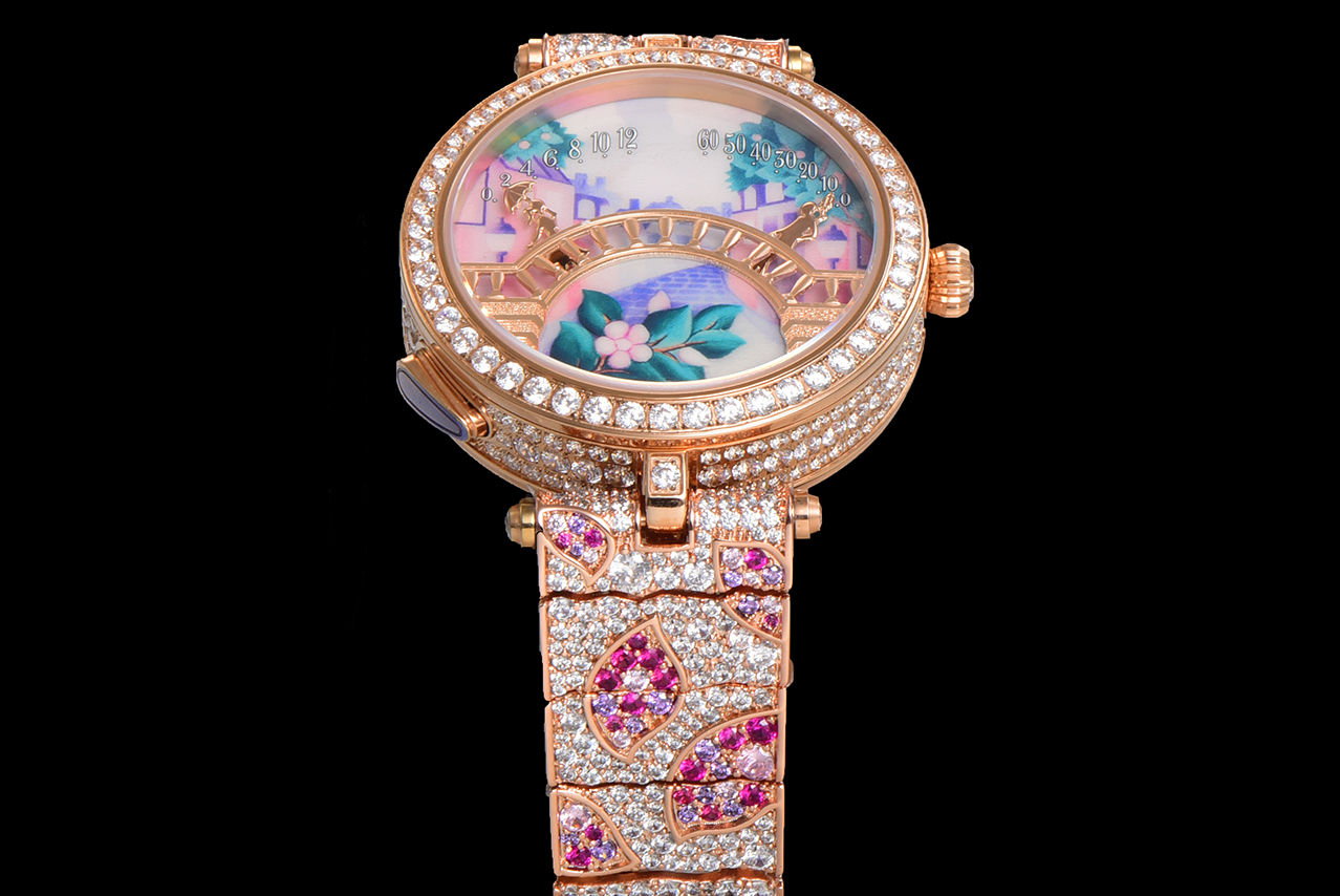 梵克雅宝 🌐四季情人桥腕表
💜梵雅克宝-Van Cleef&Arpels✨诗意复杂能功系列:恋人之桥最浪的漫手表 瑞定士做石英机芯升级最新版 蓝宝石玻璃镜升面级:表直壳径约38mm:情人升桥级为~纯材钢料 1比1复刻,女孩是时男针孩是分针,时针分和针都是用高科技、技术做成的3D效果针.按一下七字位按钮🔘:会自动走三次来回:亲吻 巜三生三世》表达的你爱意。按三字位按钮一下:自己走到当时的时间后会发现恋人💑在悄悄地走到中间去接吻之后各自回到零点。还什等么,最佳物礼就它了💜梵克雅宝,这个充满诗意与浪漫的品牌,一直致力于向爱情致敬。他们的情人桥手表,以其独特的设计和精湛的工艺,成为了许多时尚名媛的心头好。
这款手表的设计灵感来源于情人桥,寓意着爱情的永恒与美好。它采用了逆跳的钟表技术,巧妙地表达了恋人之间的柔情蜜意和缱绻缠绵。表盘以春夏秋冬为主题,色彩绚丽,诗意盎然,仿佛在诉说着每一个季节的爱情故事。
无论是春夏的明媚阳光,还是秋冬的落叶飘零,这款手表都能以一种独特而诗意的方式引导你度过每一天。它的颜值之高,简直让人惊叹不已,简直是美爆了的艺术品。
梵克雅宝希望通过这款手表,向所有有情人传递美好的祝福:愿你们拥有美好的爱情,生活灿烂,幸福直到永久🌐