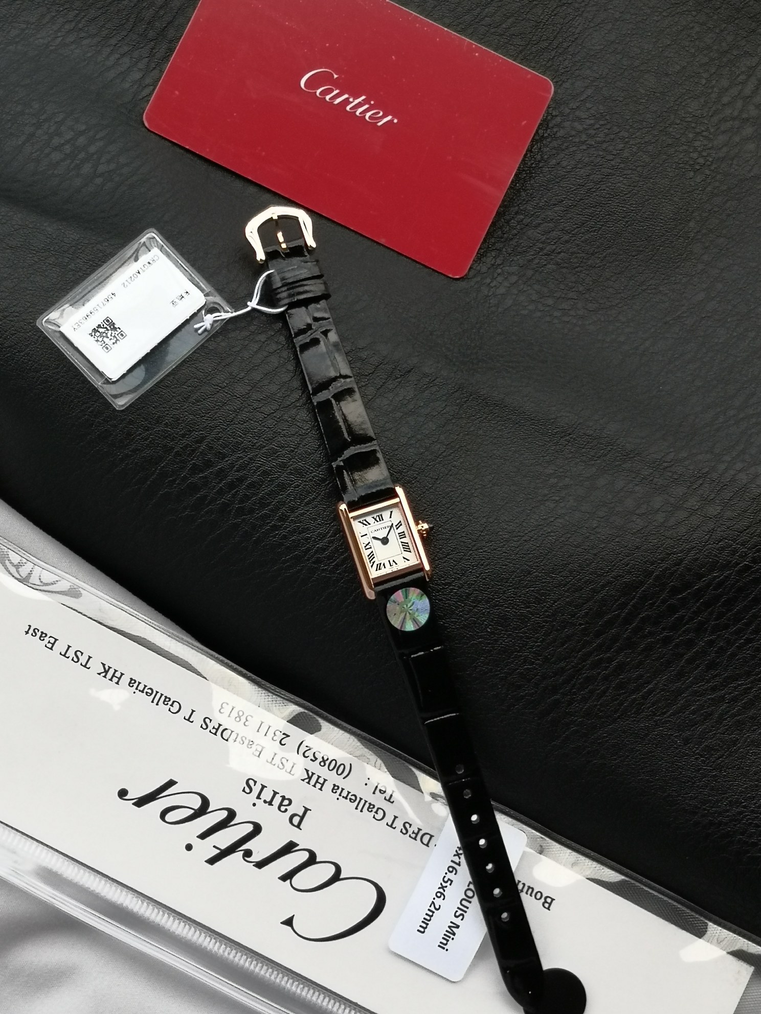 Cartier Tank Louis Mini Watch - Gold Case, Black Leather Strap 6 a1749996335478 8188