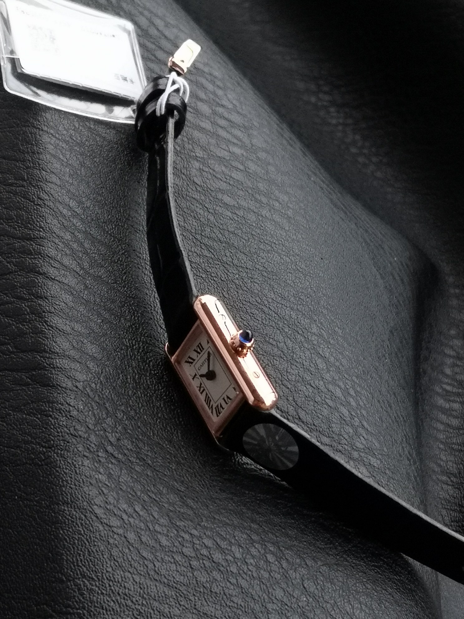 Cartier Tank Louis Mini Watch - Gold Case, Black Leather Strap 8 a1749996342595 8382