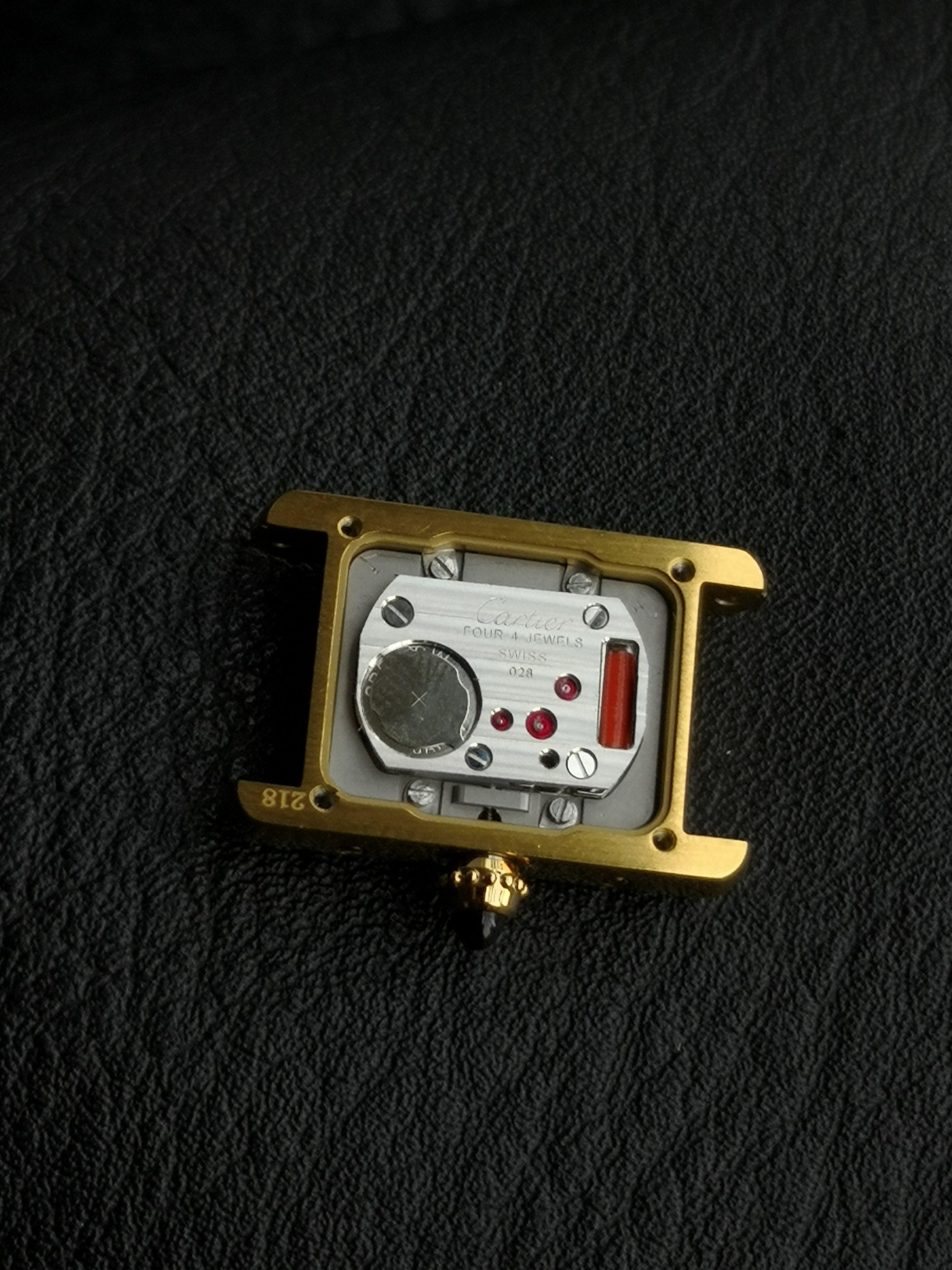 TANK LOUIS Cartier Mini Watch, Gold Case, Black Leather Strap,Swiss Movement 5 a1749996419754 3126