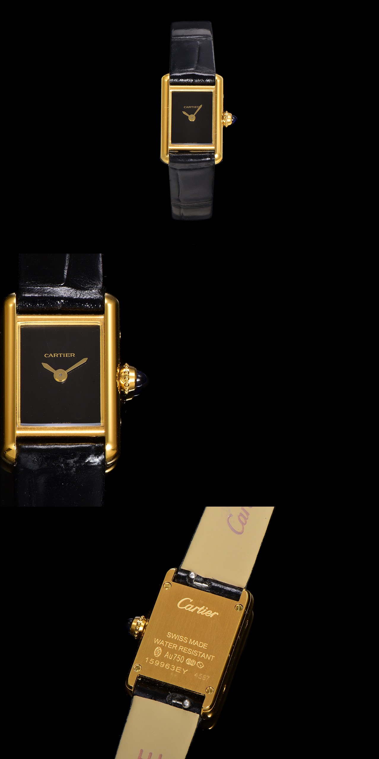 Cartier Tank Louis Mini Watch - Stainless Steel, Diamonds, Alligator Leather 3 a1750098852328 5380