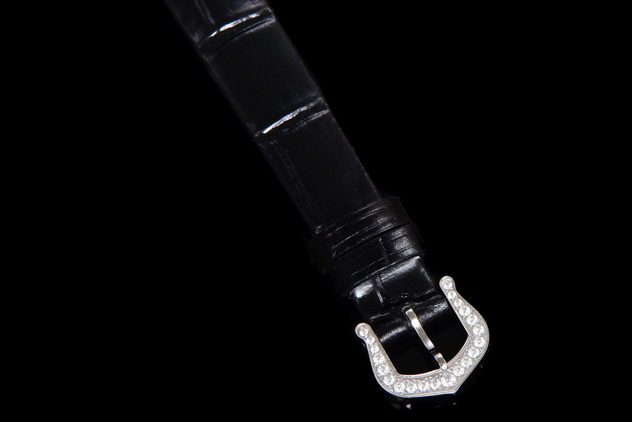 Cartier Tank Louis Mini Watch - Diamond Bezel, Black Leather Strap, Silver-Tone 8 a1750098929020 0344