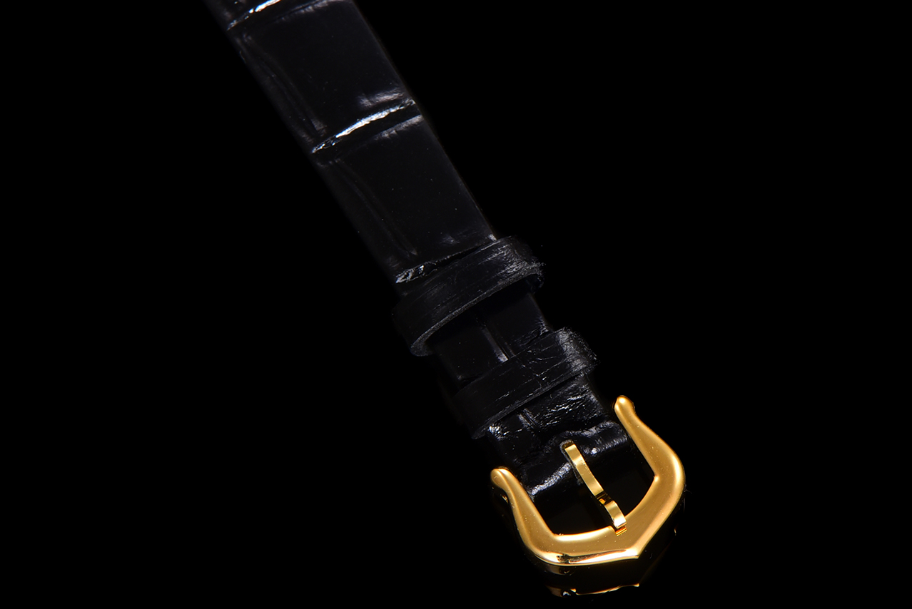 TANK LOUIS Cartier Mini Women's Watch, Gold Case with Black Leather Strap 7 a1750099198400 8232