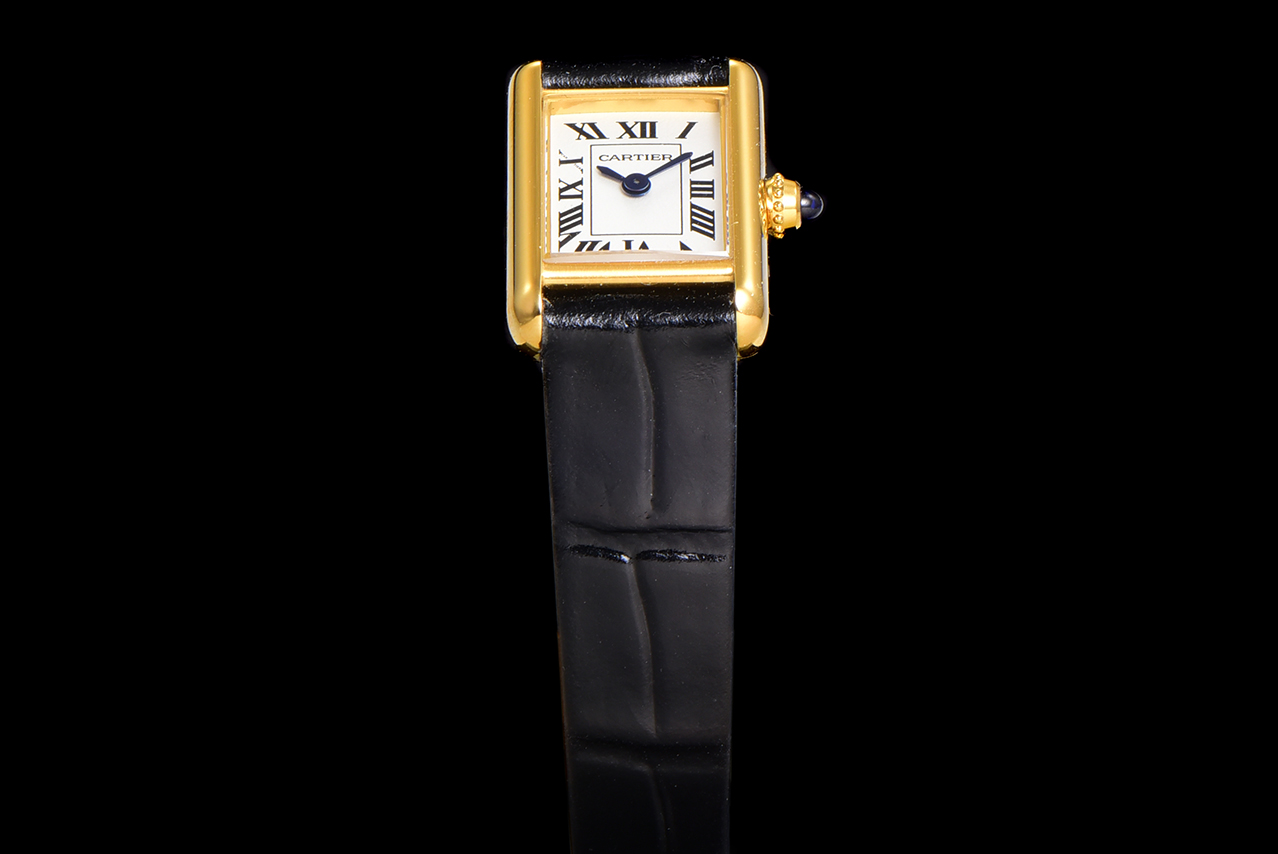 Cartier Tank Louis Mini Watch - Gold Case with Black Leather Strap 2 a1750099352388 3201