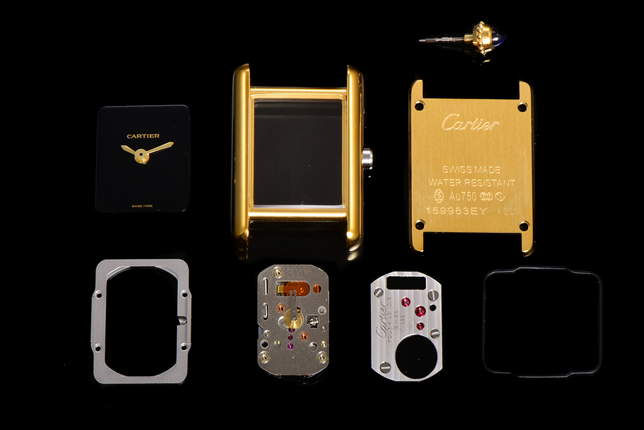 Cartier Tank Louis Mini Gold Plated Black Dial Leather Strap Women's Watch 8 a1750099506650 3508