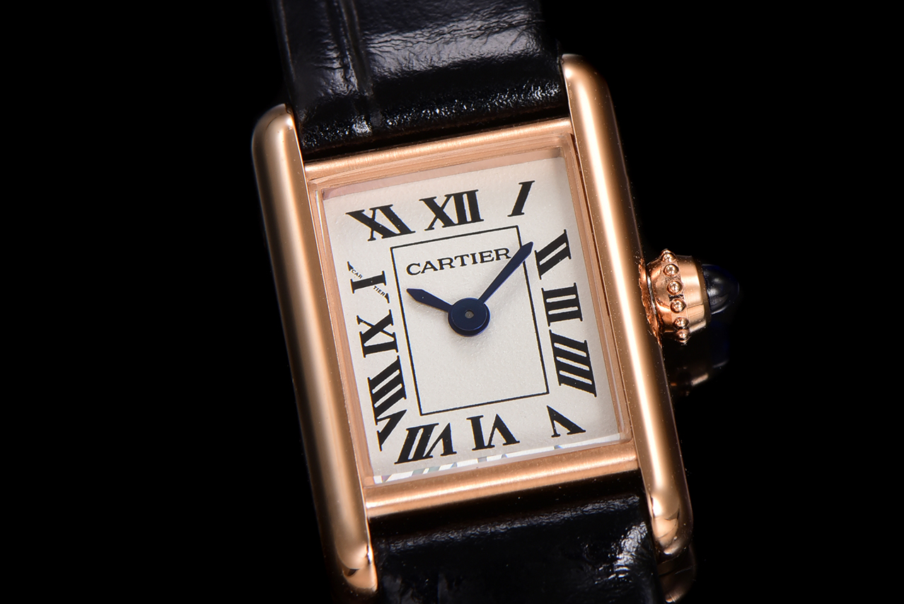 Cartier Tank Louis Mini Watch - Gold Case, Leather Strap, Sapphire Crown 3 a1750099579447 8701